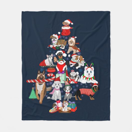 Een heel kerstfeest voor honden fleece deken (Voorkant)