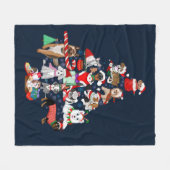Een heel kerstfeest voor honden fleece deken (Voorkant (Horizontaal))