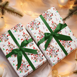 Een heel kerstfeest voor honden inpakpapier vel