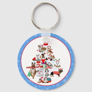 Een heel kerstfeest voor honden sleutelhanger