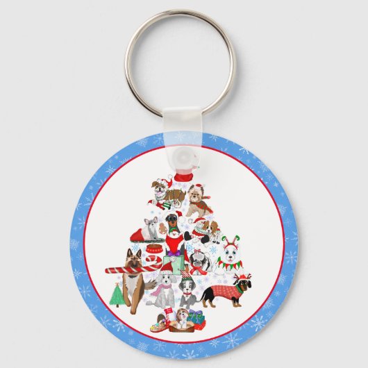 Een heel kerstfeest voor honden sleutelhanger (Voorkant)