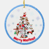 Een heel kerstfeestelijk hondje keramiek ornament (Achterkant)