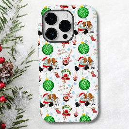 Een heel kerstfeestelijke Cavalier King Charles Case-Mate iPhone 14 Pro Hoesje
