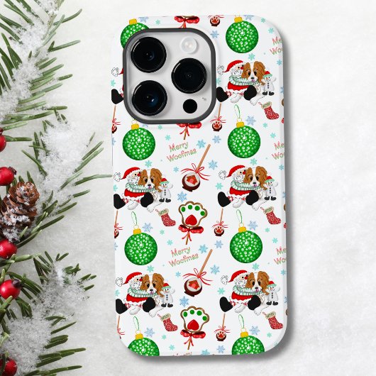 Een heel kerstfeestelijke Cavalier King Charles Case-Mate iPhone Case