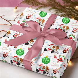 Een heel kerstfeestelijke Cavalier King Charles Wr Cadeaupapier