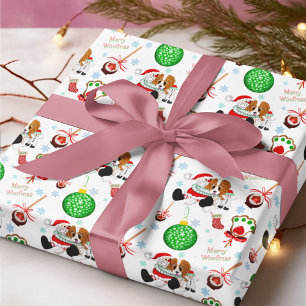 Een heel kerstfeestelijke Cavalier King Charles Wr Cadeaupapier