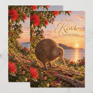 Een heel Kiwi Kerstfeest Feestdagenkaart