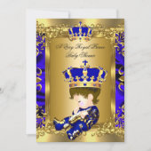 Een heel koninklijk Baby shower Brunette Baby Kaart (Voorkant)