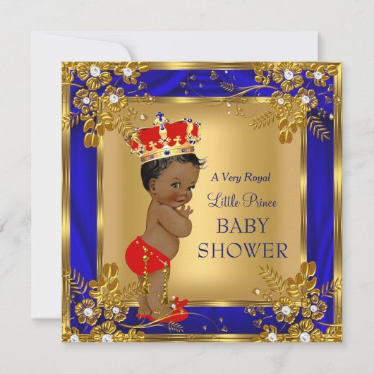 Een heel koninklijk Baby shower Etnische Kaart (Voorkant)
