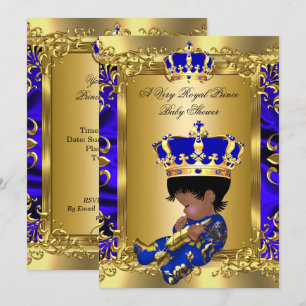 Een heel koninklijke prins baby shower etnisch kaart