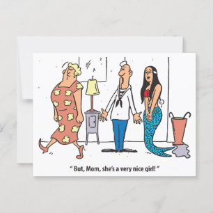 Een heel leuk meisje, hilarisch,  briefkaart