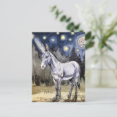 Een heel lieve ezel eenhoorn briefkaart (Staand voorkant)