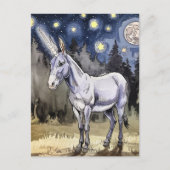 Een heel lieve ezel eenhoorn briefkaart (Voorkant)