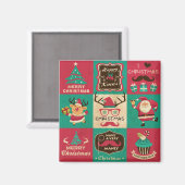 Een heel Manly kerstmustache Collage Magnet (Voorkant / Achterkant)