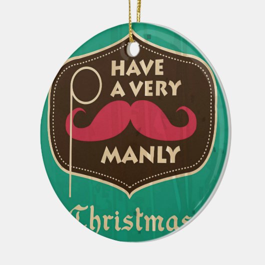 Een heel Manly kerstversiering hebben Keramisch Ornament (Links)