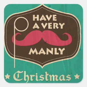 Een heel mannelijk Kerst sticker hebben