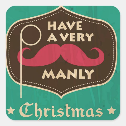 Een heel mannelijk Kerst sticker hebben (Voorkant)