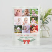 Een heel Merry Year, Kerst Foto Kaart (Staand voorkant)