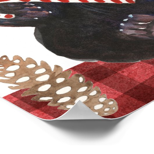 Een heel mooi kerstfeest met Pinecones Poster (Hoek)