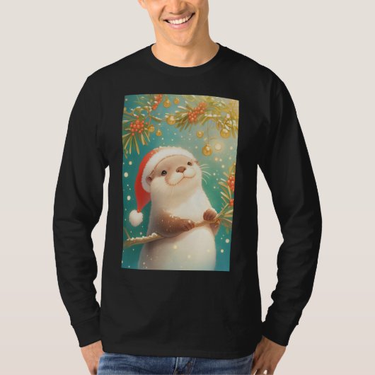 Een Heel Otter Kerstfeest T-shirt (Voorkant)