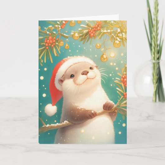 Een heel otterig Kerstfeest Kaart (Voorkant)