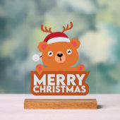 Een heel prettig kerstfeest acryl bord (Neutraal)