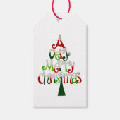 Een heel prettig kerstfeest cadeaulabel (Voorkant)