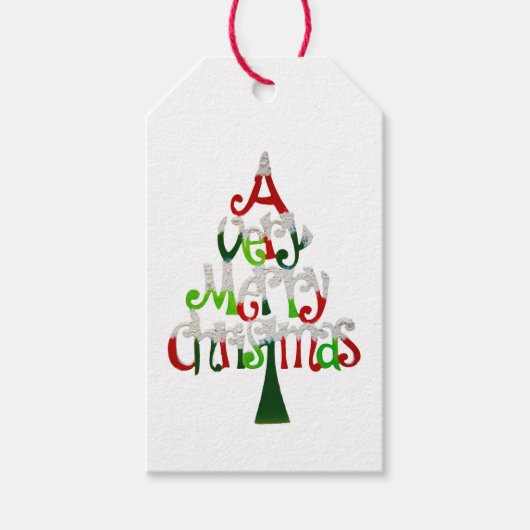 Een heel prettig kerstfeest cadeaulabel (Voorkant)