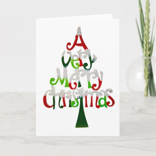 Een heel prettig kerstfeest feestdagen kaart (Voorkant)