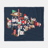 Een heel prettig kerstfeest. fleece deken (Voorkant (Horizontaal))