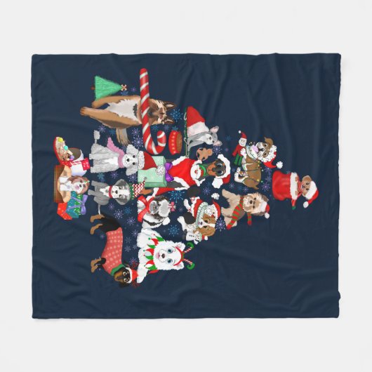 Een heel prettig kerstfeest. fleece deken (Voorkant (Horizontaal))