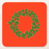 Een heel prettig kerstfeest kartonnen onderzetters (Voorkant)