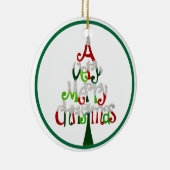 Een heel prettig kerstfeest keramisch ornament (Rechts)