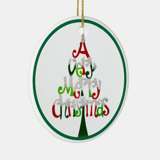 Een heel prettig kerstfeest keramisch ornament (Rechts)