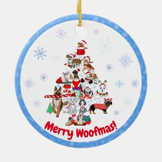 Een heel prettig kerstfeest. keramisch ornament (Achterkant)