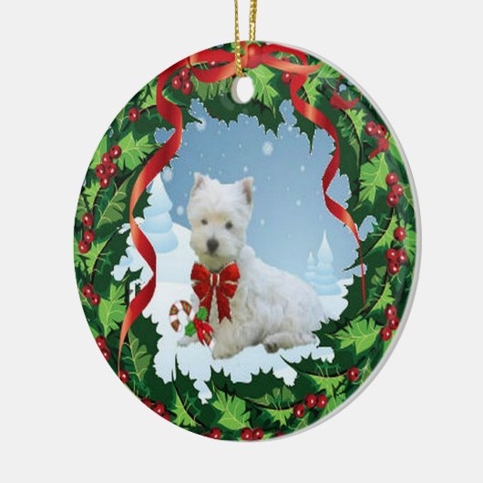 Een heel prettig kerstfeest keramisch ornament (Links)