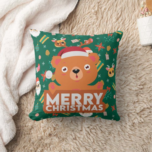 Een heel prettig kerstfeest kussen (Deken)