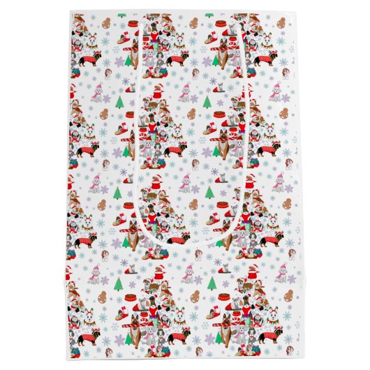 Een heel prettig kerstfeest. medium cadeauzakje (Achterkant)