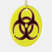 Een heel prettig kerstfeest met een biogevaarlijk keramisch ornament (Rechts)