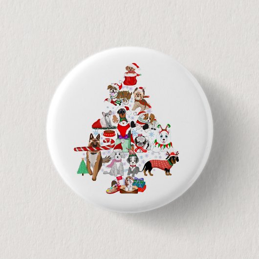 Een heel prettig kerstfeest. ronde button 3,2 cm (Voorkant)