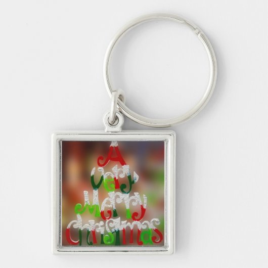 Een heel prettig kerstfeest sleutelhanger (Voorkant)