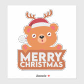 Een heel prettig kerstfeest sticker (Vel)