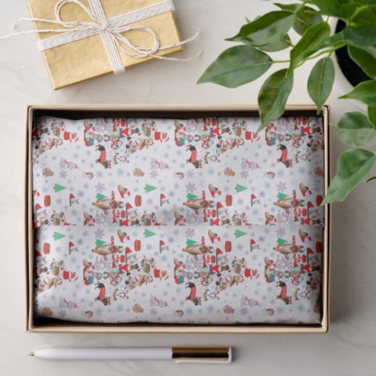 Een heel prettig kerstfeest. tissuepapier (Geschenk)