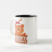 Een heel prettig kerstfeest tweekleurige koffiemok (Voorkant links)