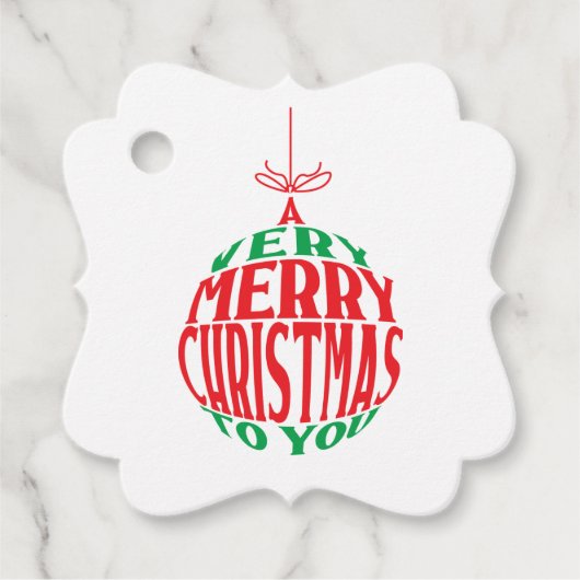 Een heel prettig kerstfeest voor jou. bedankjes labels (Voorkant)