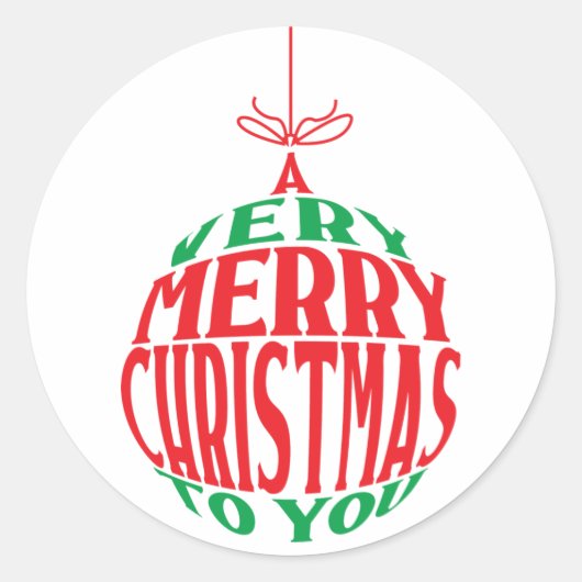 Een heel prettig kerstfeest voor jou. ronde sticker (Voorkant)