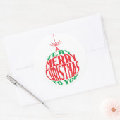 Een heel prettig kerstfeest voor jou. ronde sticker (Envelop)