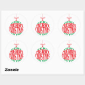 Een heel prettig kerstfeest voor jou. ronde sticker (Vel)