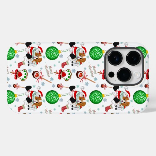 Een heel prettige Cavalier King Charles Kerstmis Case-Mate iPhone Case (Achterkant (horizontaal))
