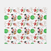 Een heel prettige Cavalier King Charles Kerstmis Fleece Deken (Voorkant (Horizontaal))